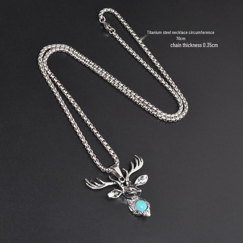 Модная подвеска в виде шестиконечной звезды, ожерелье из титановой стали для мужчин и женщин - хип-хоп стиль, цепочка для свитера, ювелирное изделие.