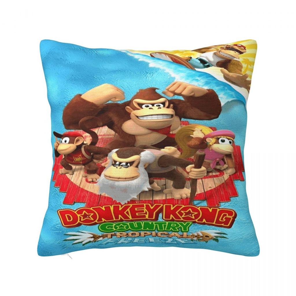 Home Decor Donkey Kong Bananza Game Pillowcases Accessories Pillow Cover Zipper Multi Size
