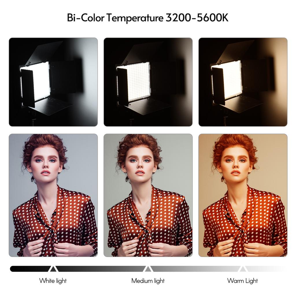 Andoer LED-600 LED Video Light Professional Photography Light Panel 480PCS Bright Light Beads