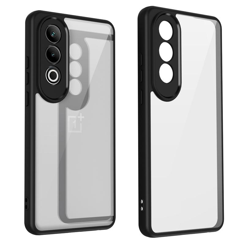 OnePlus Nord 4 CPH2663 Case Plating Silicone Bumper Shockproof Clear Back Cover Hard Phone Case for OnePlus Nord 4 Nord4 CPH2663