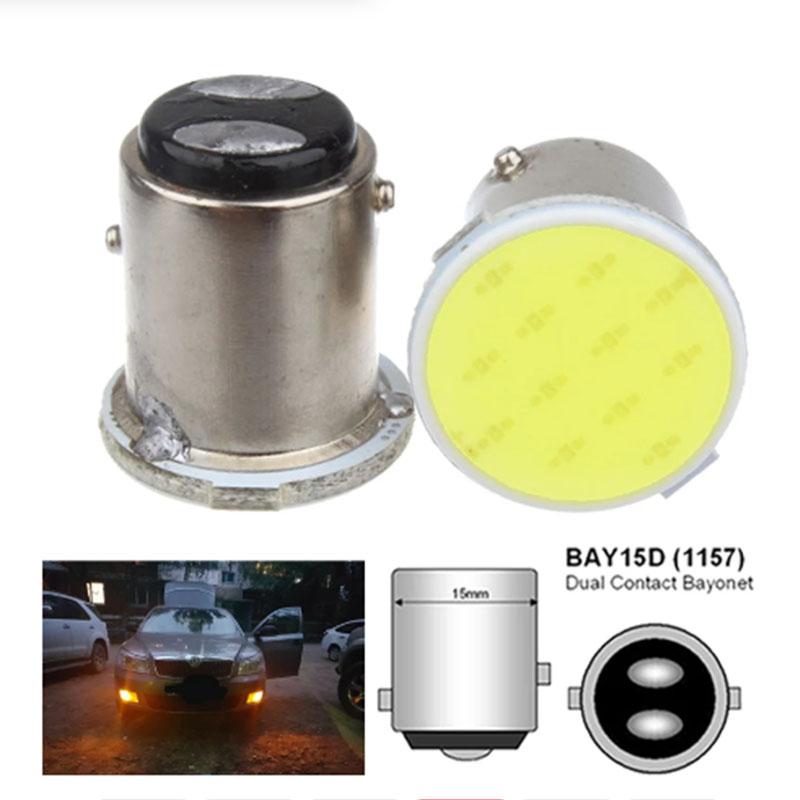 1 P21W 1157 Bay15d 1156 BA15S Светодиодная лампа указателя поворота COB Автомобильная внутренняя лампа Лампа габаритного огня Заднего хода Задний стоп-сигнал Супер яркая 12В 7000К