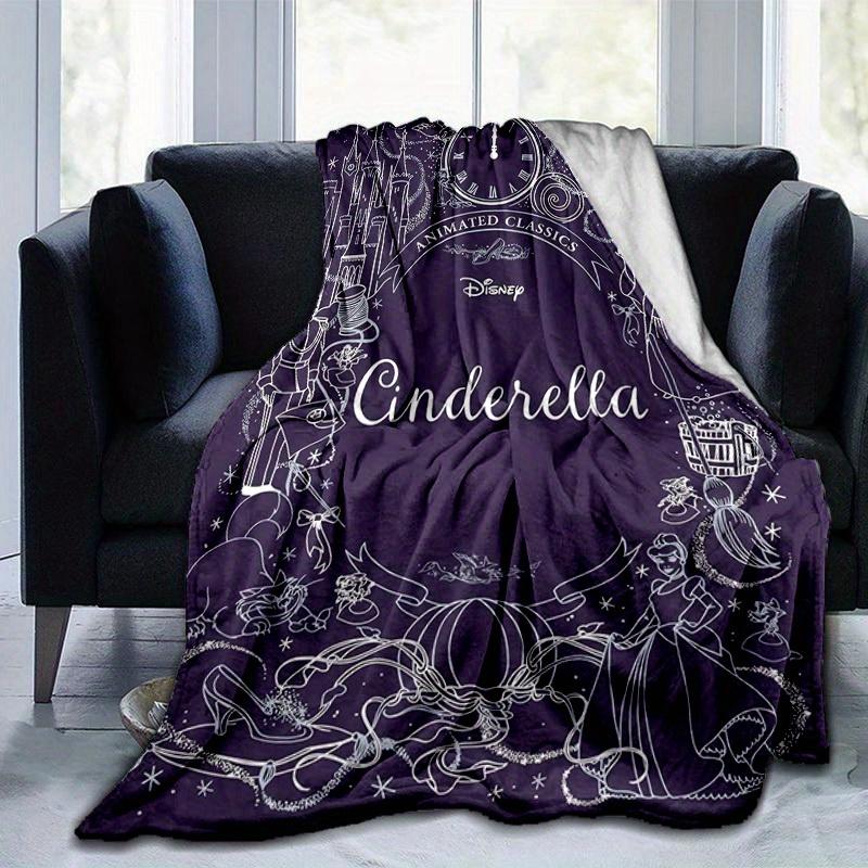 1 шт., Очаровательное одеяло для дома Disney Cinderella, Фланелевое покрывало, Для улицы или чехол для автомобиля. Идеально для спальни, гостиной