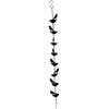 60/80/100CM Iron Bird Rain Chain Heavy Duty Metal Garden Hanging Rain Catcher Cups Outside Gutters Downspouts Replacement Decorative Rain Chain