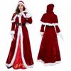 New Couples Christmas Costumes Men's and Women's Santa Claus Costumes Printed Christmas Stage Performance Set