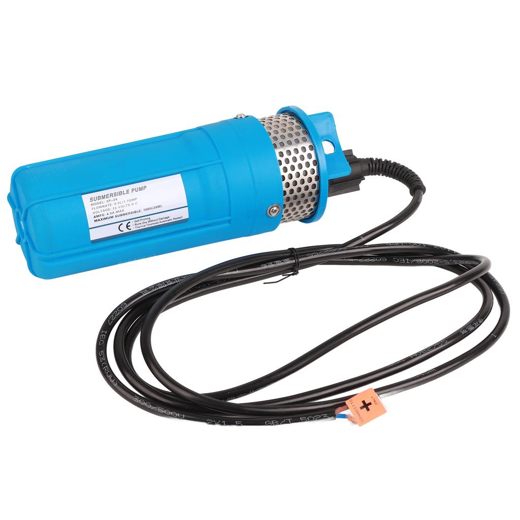 Solar Submersible Water Pump 30m Lift 6.5L Deep Well Water Pump for Irrigation Pond DC 24V