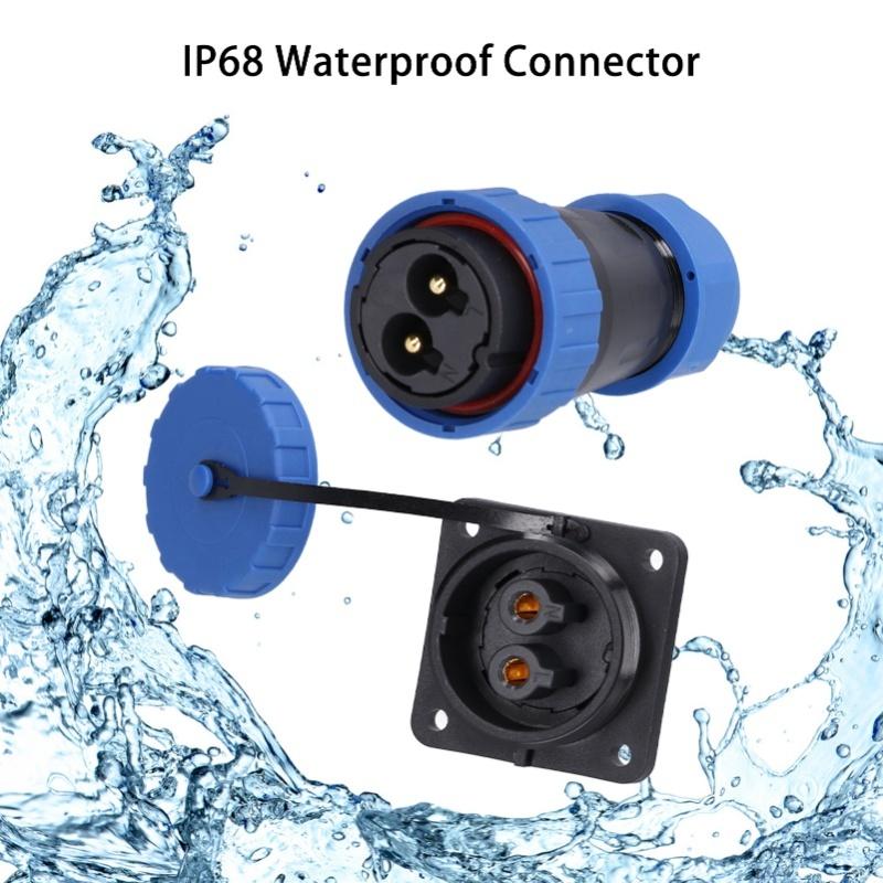 Водонепроницаемый разъем квадратный 4 отверстия IP68 Авиационный разъем питания 250В 45А Для кабеля провода LP28