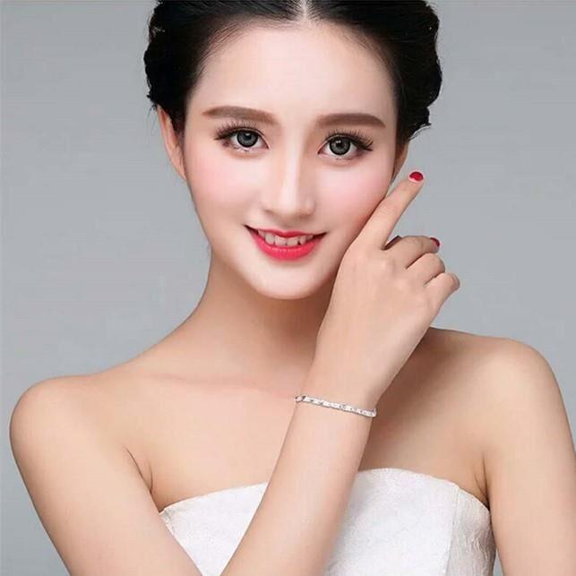 Браслеты из стерлингового серебра 925 пробы с сердечком и листком для женщин, свадебные женские благородные красивые ювелирные изделия, модная красивая цепочка 20 см, 8 дюймов