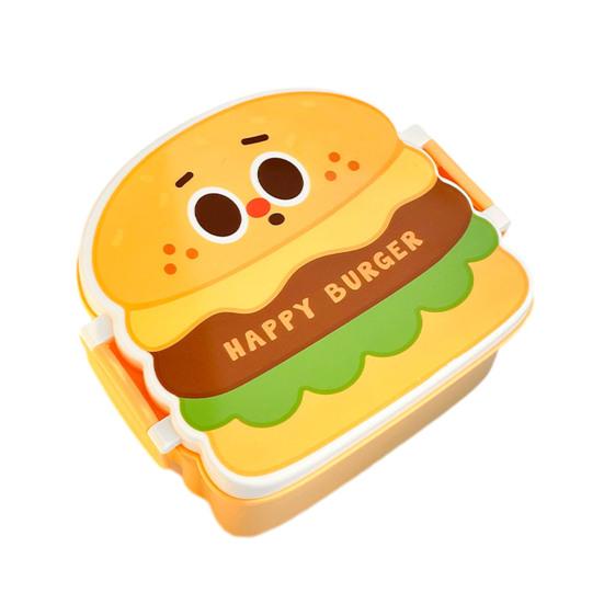 Ланч-бокс в форме гамбургера и чипсов, безопасный для пищевых продуктов, герметичный, не протекающий контейнер для еды, офисный ланч, ланч-бокс для сохранения свежести