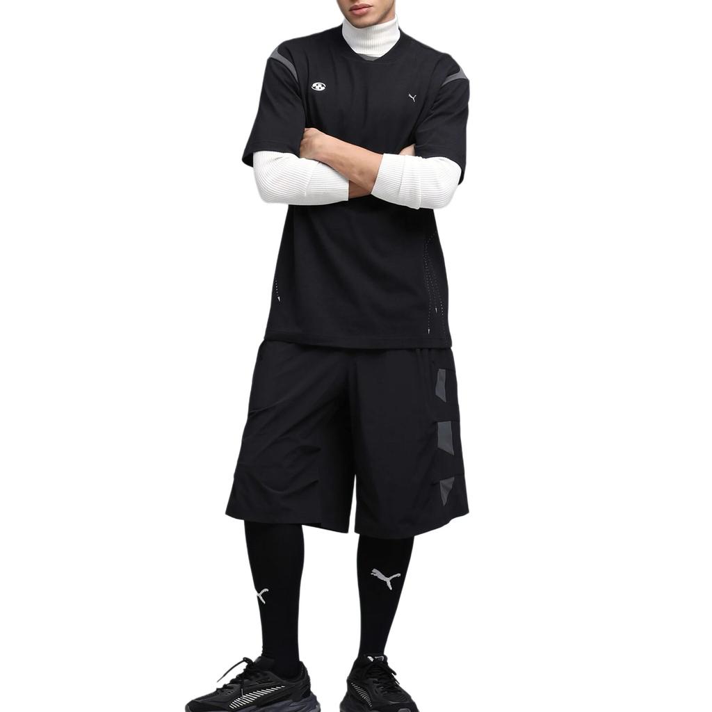 Puma X San San Gear Коллаборация FW25 Логотип бренда Простая футболка с коротким рукавом Мужские топы 632548-01