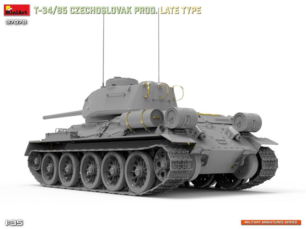 MiniArt Scale Czechoslovakian Late Model Plastic Model Kit MA37078 1/35 T-34-85 (Tank)
