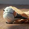 Vintage Long-tailed Tit Figurine Cute Bird Statue Durable Robin Bird Ornament  Garden Decor