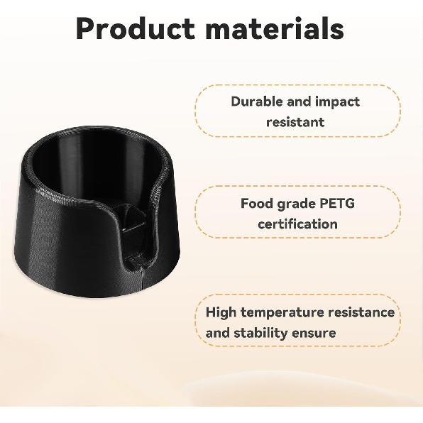 Coffee Tamper Base Compatible with Ninja Espresso Machine ES601 Coffee Handle, Silicone Black Tamper Base for Ninja Espresso Machine Accessories