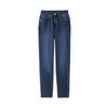 MUJI Эластичные джинсы слим-стрейт, размер 27, женские брюки, BE1W4A5S, Синий, (68,5 см)