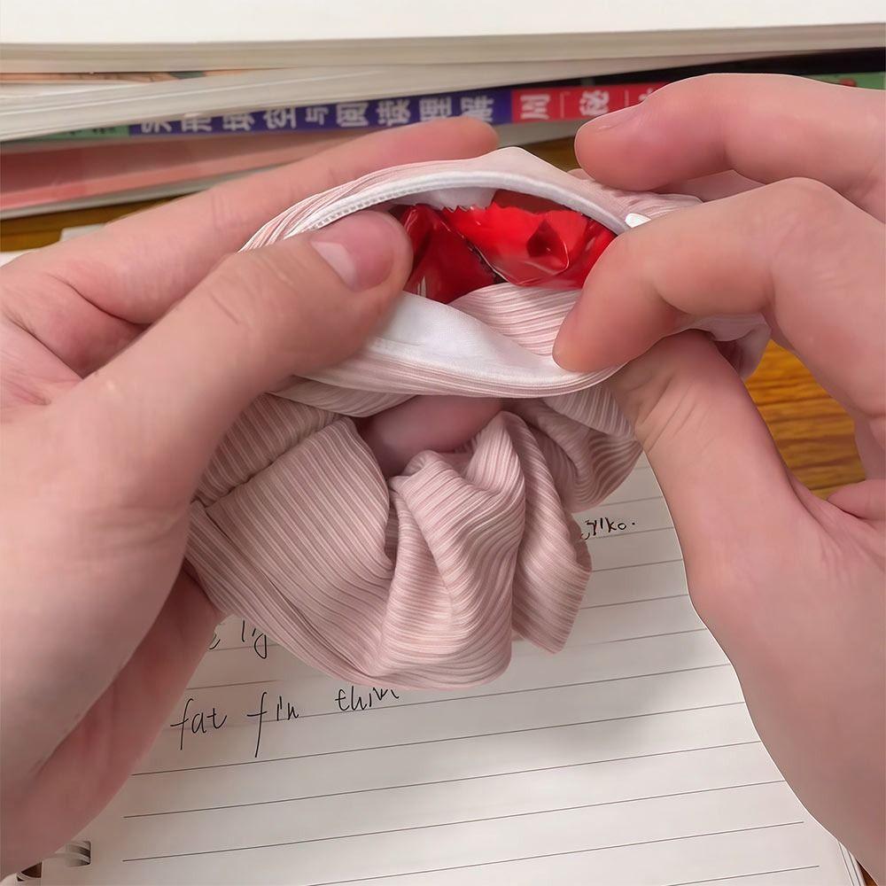 with Hidden Pocket Hair Tie Soft Fabric Stash Scrunchie Trendy Scrunchie  Women Girls