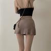 Теннисные юбки, женская облегающая сумка с высокой талией для девочек, короткая юбка на бедрах, летние спортивные брюки-кюлоты, мини-юбка трапециевидной формы с разрезом, юбки Y2K