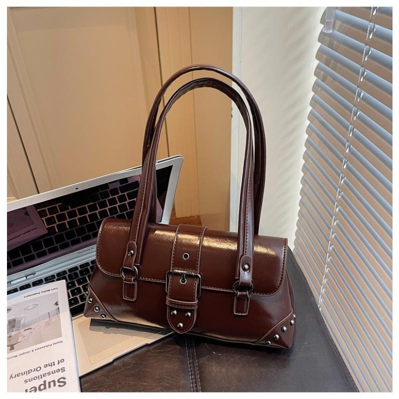 Вместительная ретро-сумка женская осенне-зимняя универсальная новая нишевая на плечо подмышку рабочая сумка для поездок