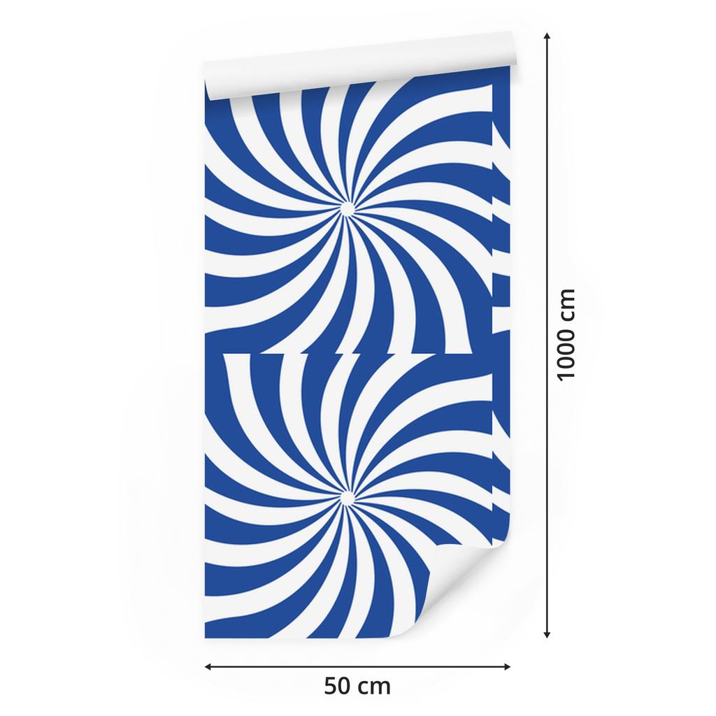 Hippie Blue Background Wallpaper for Living Room and Bedroom 50x1000