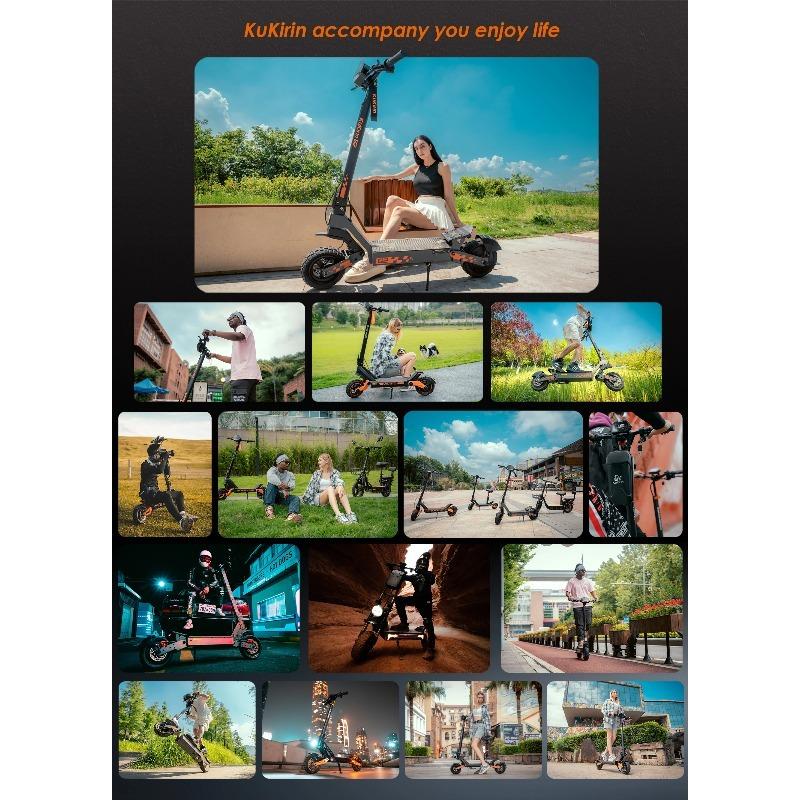 KUKIRIN G2 800W Electric Scooter, 45km/h, 55km Range, 48V 15.6Ah Battery, 10" Tubeless All-Terrain Tires, Foldable E-Scooter