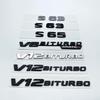 3D Letters S63 S65 V12 Biturbo V8Biturbo 4matic+ ABS Emblem for Mercedes Benz W222 W223 Car Fender Trunk Logo Sticker AU1