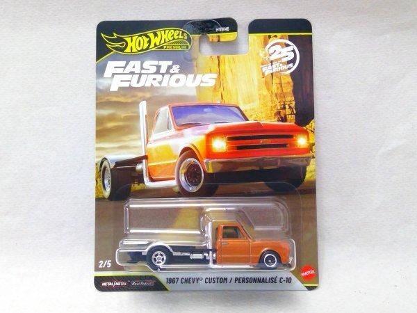 Hot Wheels Premium Fast Furious 1967 CHEVY CUSTOM PERSONNALISE Chevy Towing Truck Fast Furious & / C-10
