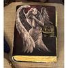 Angel with Tears Leather Journal 200 Pages of Antique Handmade Deckle Edge Paper