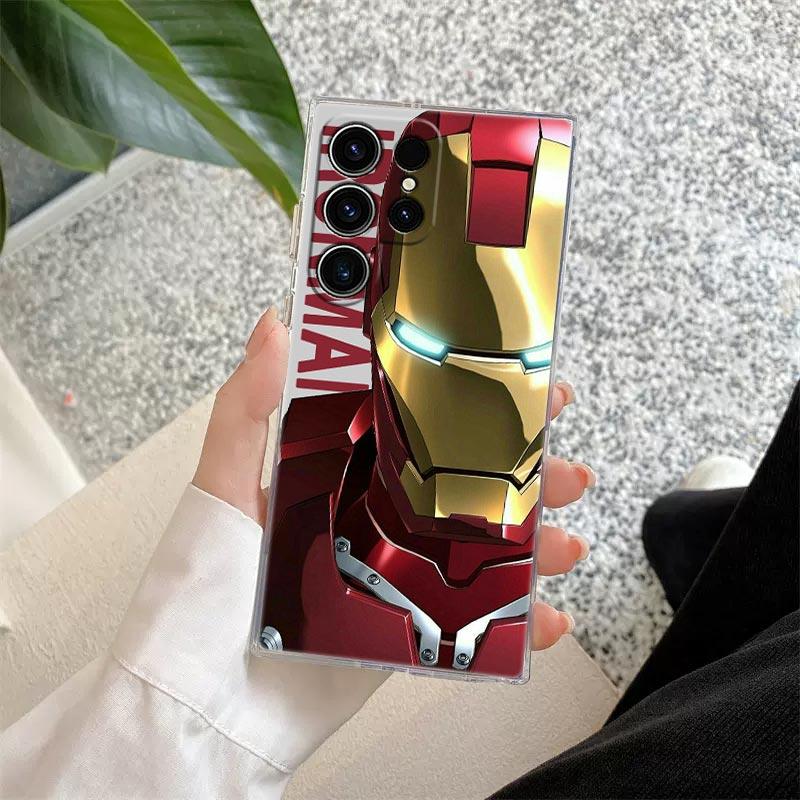 Прозрачный чехол The Avengers Spiderman Marvel для Samsung Galaxy S26 S25 Ultra S24 S22 S26 Plus S20 S23 S21 S25 FE Прозрачная крышка