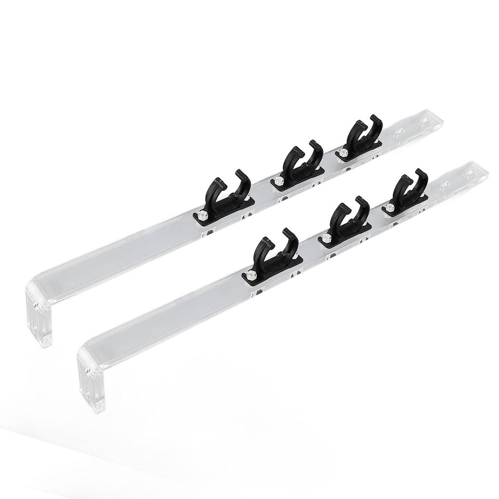 2Pcs Aquarium Light Holder Adjustable Acrylic Transparent Easy Installation Fish Tank Light Riser Stand Bracket for
