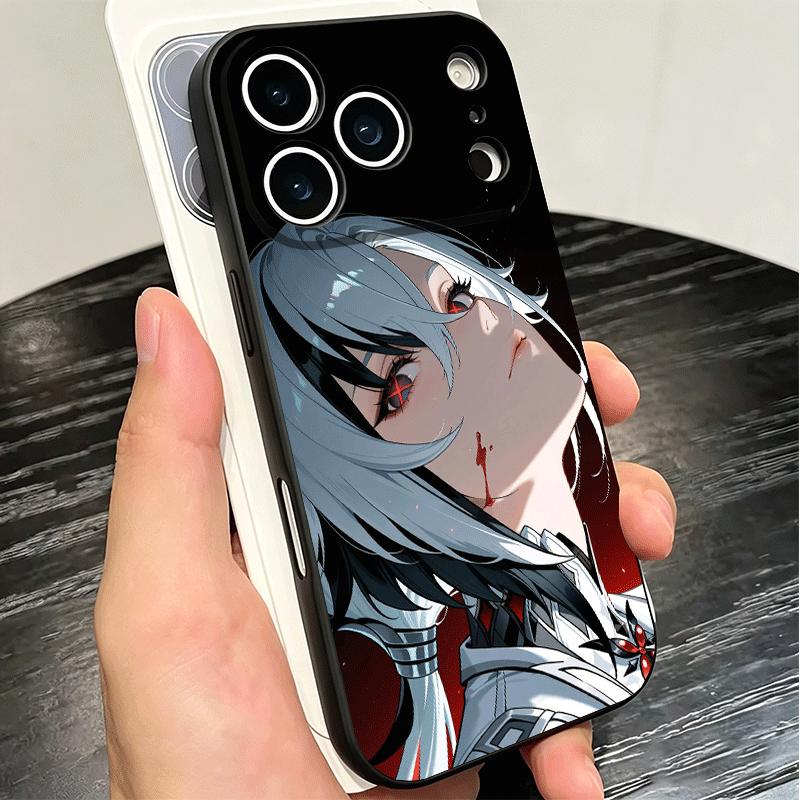 Genshin Impact Арлекино Мягкий чехол для телефона для iPhone 16 16E 17 Air 15 Pro Max 14 Plus 13 Mini 11 12 7 Черная задняя крышка