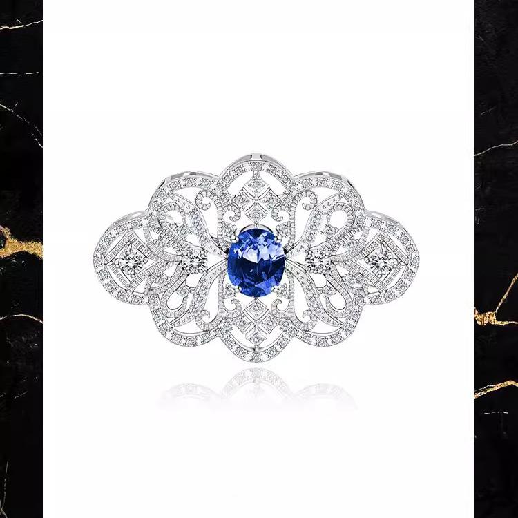 Корона брошь высокого класса женский изысканный придворный антикварный корсаж нишевый дизайн булавка костюм аксессуары