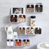 Wall-Mounted Multi-Grid Large-Capacity Sealed Spice Storage Box Set