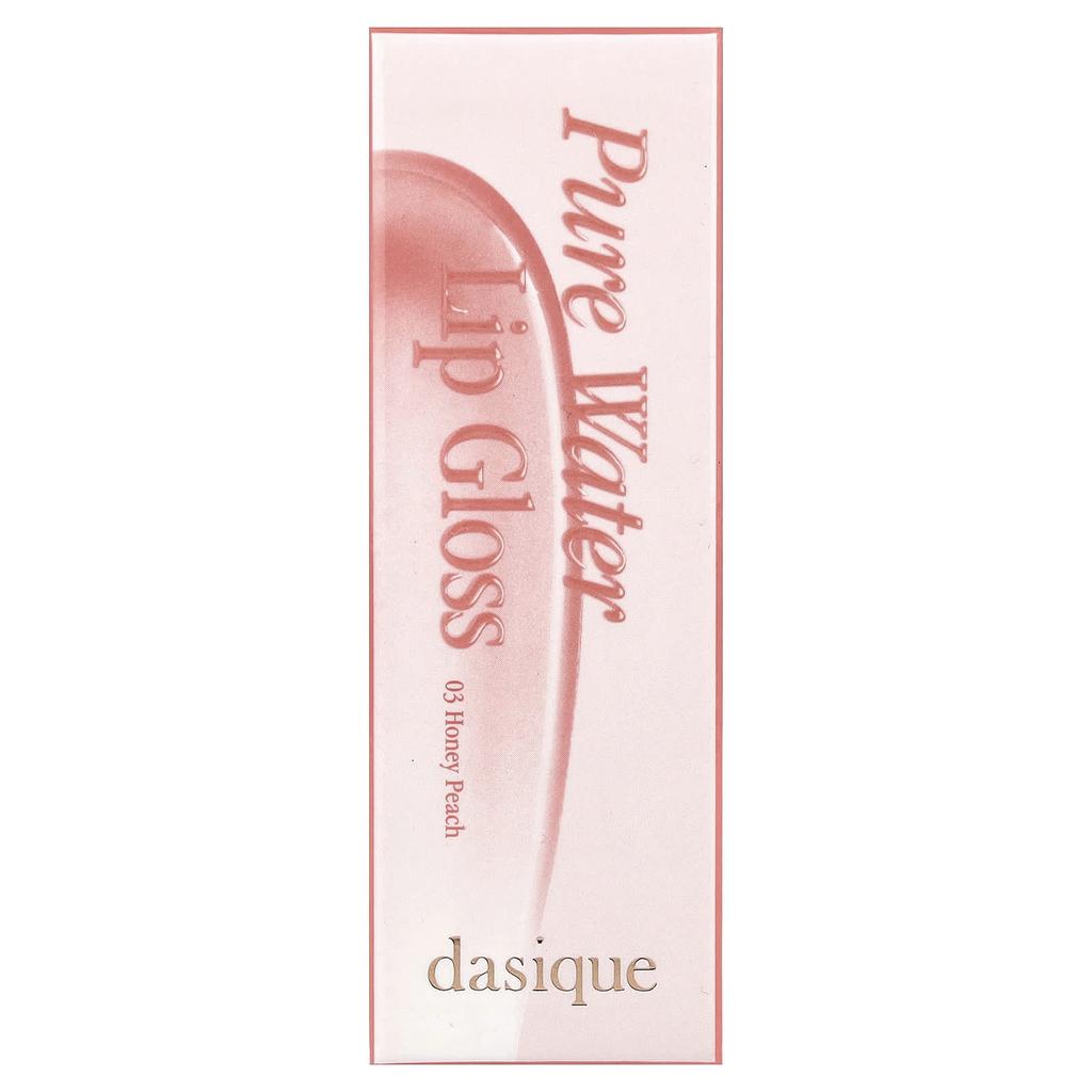 DASIQUE Блеск для губ Pure Water, 03 Медовый персик, 2,6 г (0,09 унции)