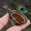 Натуральный шлейфовый агат, драгоценный камень, медная проволока ручной работы, подарочная подвеска 2,84 U2L99
