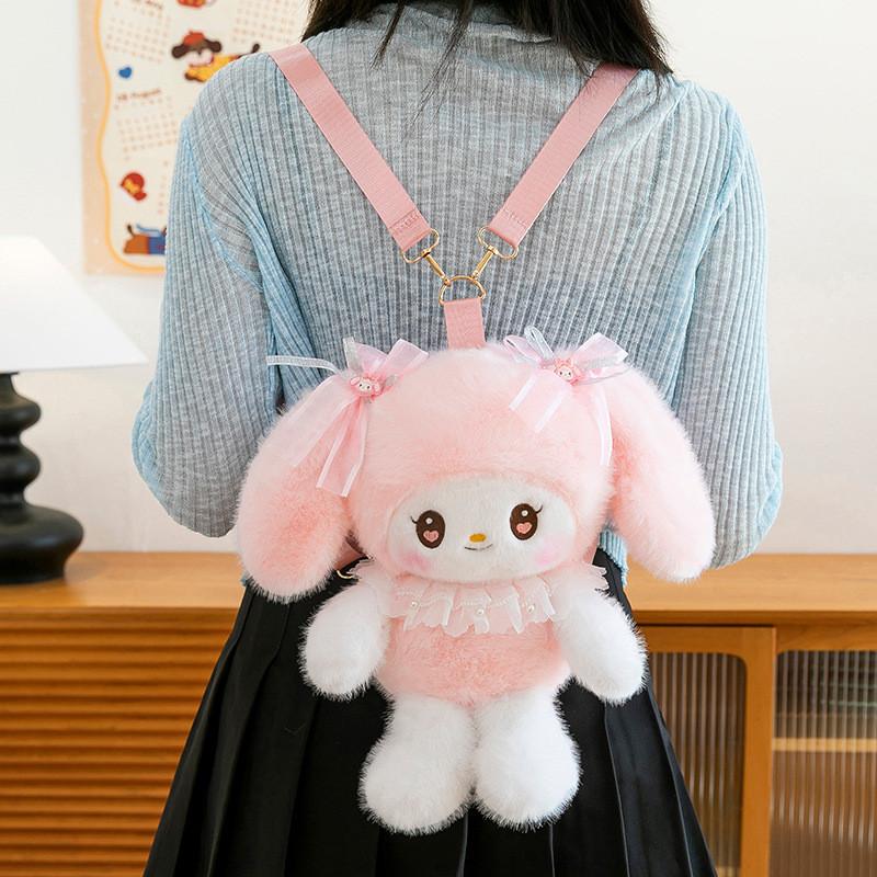 Childrens Cute Cartoon Shoulder Bag Water Crystal Plush With Mini Animal Design For Casual Use