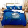 Shark Jumping From Ocean Big Open Mouth Comfortable Duvet Cover Pillowcase Bedding Set Children Bedroom Decoration Home Textile