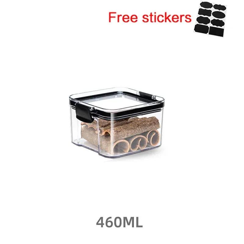 460 мл и 700 мл штабелируемый прозрачный кухонный органайзер, герметичная банка для лапши, коробка для хранения банок для сухих продуктов, бытовые влагостойкие коробки