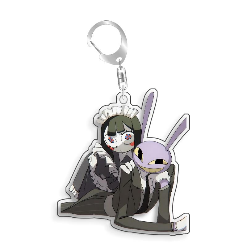 For The Amazing Digital Circus Jax Pomni Ragatha Zooble Caine Acrylic Selfmade Cute Cartoon Anime Keychain Pendant Toy Gift 5cm