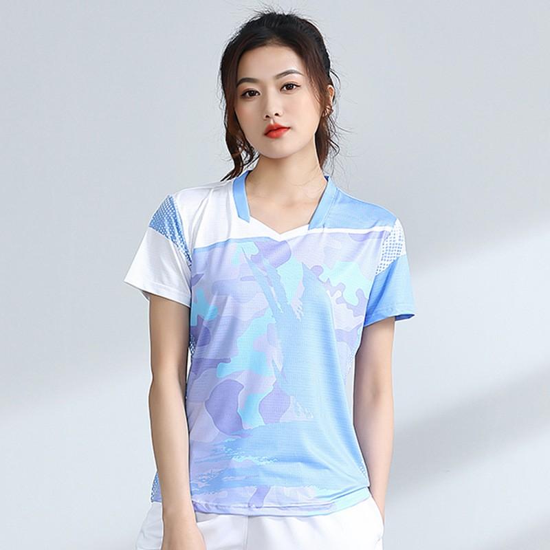 Unisex Badminton Shirt Short Sleeve Quick Dry Breathable Sport T-Shirt Men Women Kids Athletic Wear