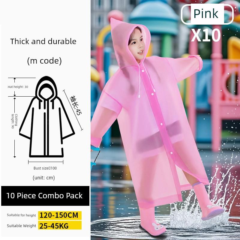Children's Disposable Raincoat with Backpack Space for School, Suitable for Kindergarten and Primary School Students, Boys and Girls, Portable and