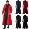 2025 Retro Gothic Men's Plus Size Long Sleeve Overcoat - Spring/Autumn Collection