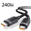 Rocoren 240 Вт Type-C - USBC кабель для передачи данных PD3.1 быстрая зарядка 100 Вт шнур Type C быстрая зарядка для MacBook iPhone 16 Samsung Xiaomi