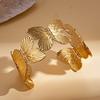 Statement Metal Flower Butterfly Bracelets New Personality Geometric Open Adjustable Bangles Cuff Bracelets Party Hand Jewelry