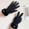 Full Finger Gloves Autumn Winter Female Gloves Korean Style Gloves  Driving Mitten