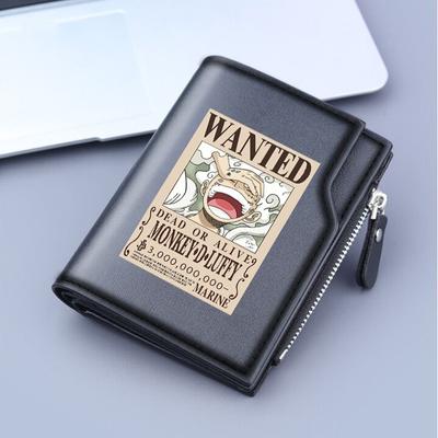 Аниме кошелек портмоне мультфильм Луффи Ророноа Зоро узор держатели карт подарки для мальчиков