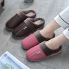Fashion Women Winter Slippers Home PU Leather Shoes for Men Indoor Waterproof Fur Cotton Male Bedroom Slipper Flat Houseshoes