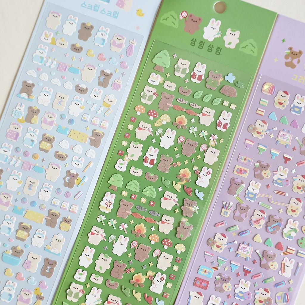 Корейский популярный ПЭТ горячий серебряный лазер DIY Goo Card Декоративные наклейки из материала