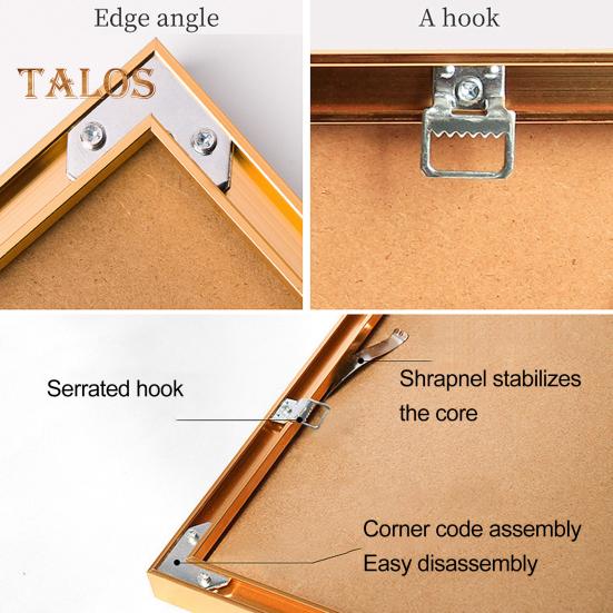 10/12-дюймовая настенная фоторамка из прозрачного оргстекла, держатель для фотографий из алюминиевого сплава, домашний офис, подвесная настольная декоративная металлическая рамка для показа фотографий