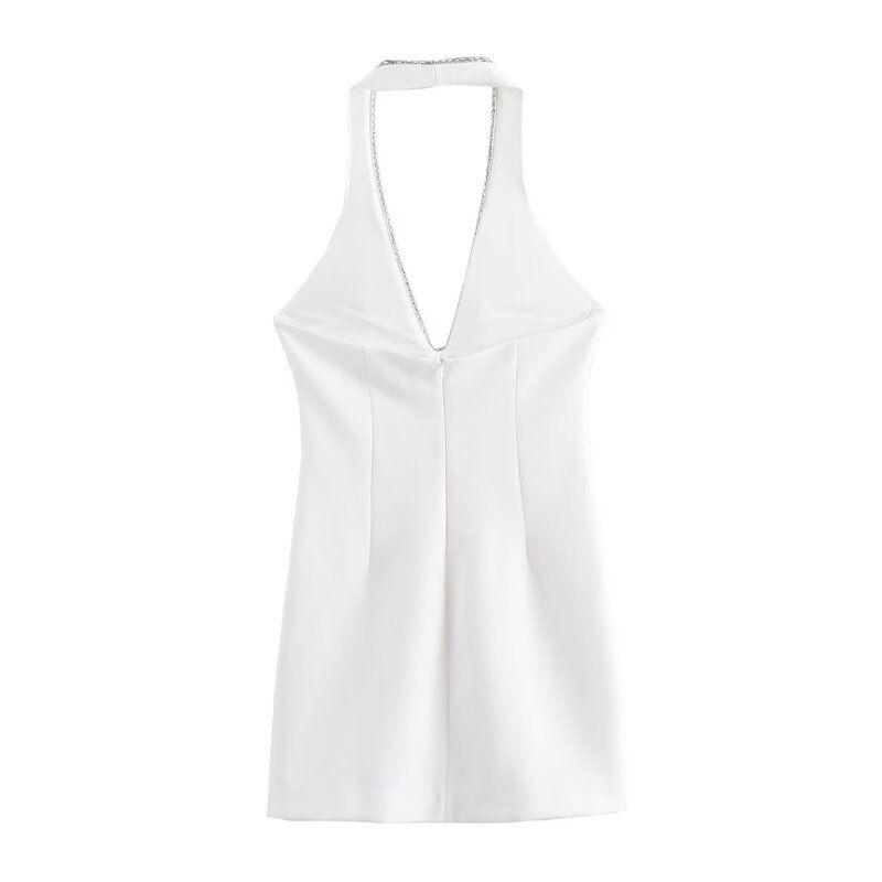 Fashion Style 2024 Summer New Arrival Women's Stylish Elegant Jewelry Inlaid Hanging Collar Dress 3082739