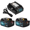 Boetpcr-совместимый комплект зарядного устройства Makita 18 В BL1860B из 2 штук Зарядное устройство Makita совместимо с DC18RC Совместимо с Makita 18 В BL1815N BL1820B