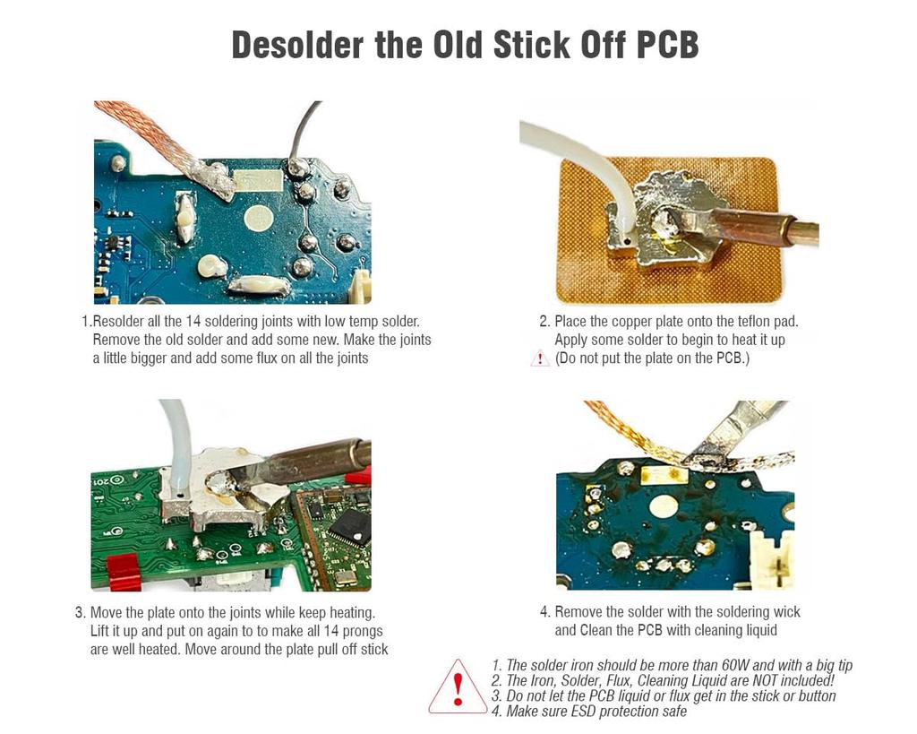 ElecGear Hall Sensor Joystick Replacement for DualSense PS5 2pcs Electromagnetic Hall Joystick Control Stick 2pcs Calibration PCB Desoldering Repair