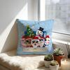 Cute Christmas Cushion Cover Cozy Velvet Throw PillowSoft Warm Cushion For Sofa  Bed